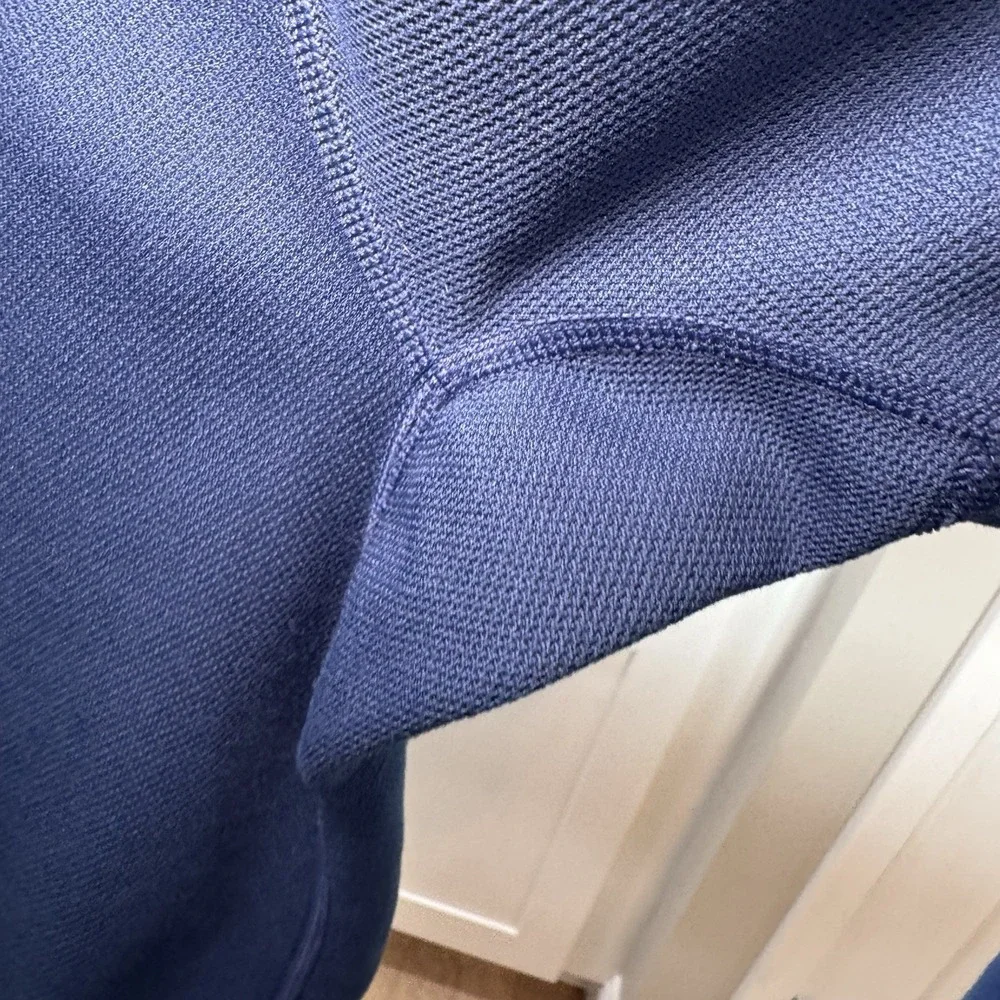 The North Face Quarter 1/4 Zip Vaporwick Pullover Mens Medium Blue‎ Logo